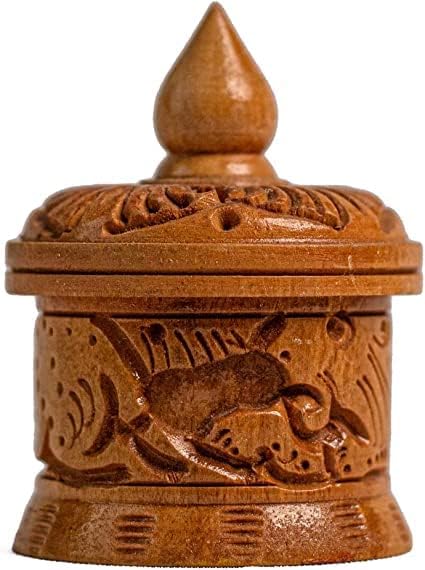 Sindoor Dani בעבודת יד | יד דקורטיבית יפה מגולפת סינדור דני קטן | מתנה לנשים/בנות